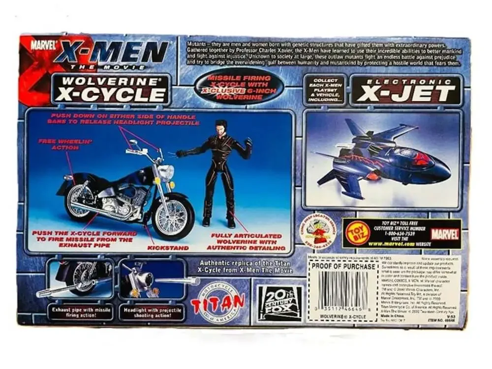 NEW Toy Biz X-Men Movie Wolverine X-Cycle Figure Set Sealed Bubble No Creases
